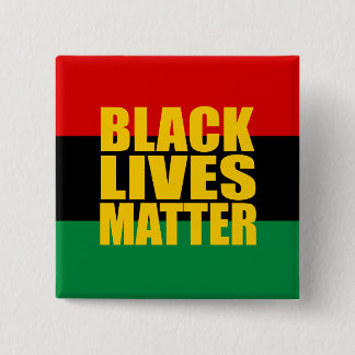 “BLACK LIVES MATTER” 15 CM SQUARE BADGE