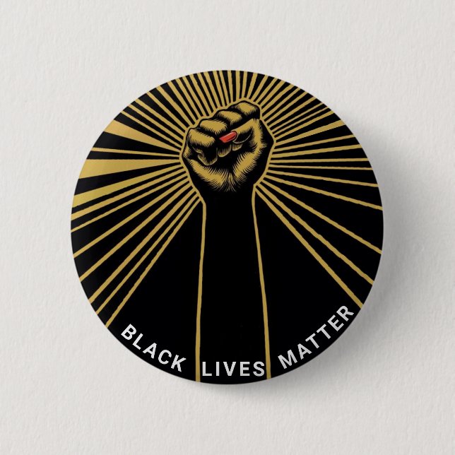 BLACK LIVES MATTER 6 CM ROUND BADGE (Front)