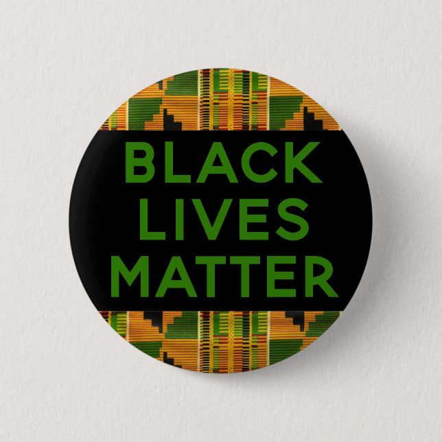 Black Lives Matter - African Kente Ethnic print 6 Cm Round Badge (Front)