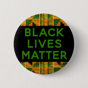 Black Lives Matter - African Kente Ethnic print 6 Cm Round Badge
