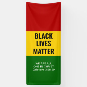 BLACK LIVES MATTER All One In CHRIST Christian BHM Banner