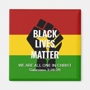 BLACK LIVES MATTER All One In CHRIST Christian BHM Magnet