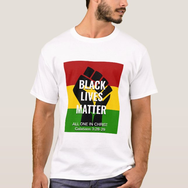 BLACK LIVES MATTER All One In Christ T-Shirt (Front)