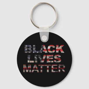 Black Lives Matter   American Flag Key Ring