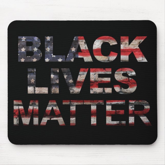 Black Lives Matter | American Flag Mouse Mat (Front)