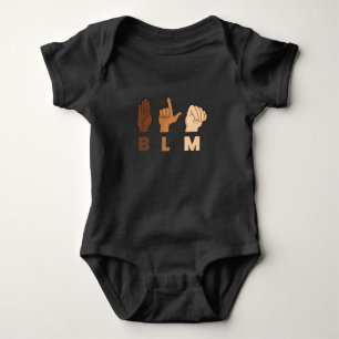 Black Lives Matter ASL Equality BLM Gift Baby Bodysuit
