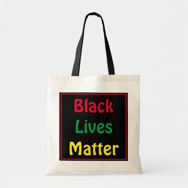 Black Lives Matter Big Text Tote Bag (Front)