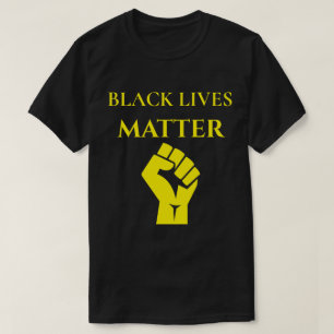 Black Lives Matter Black and Yellow Symbol T-Shirt