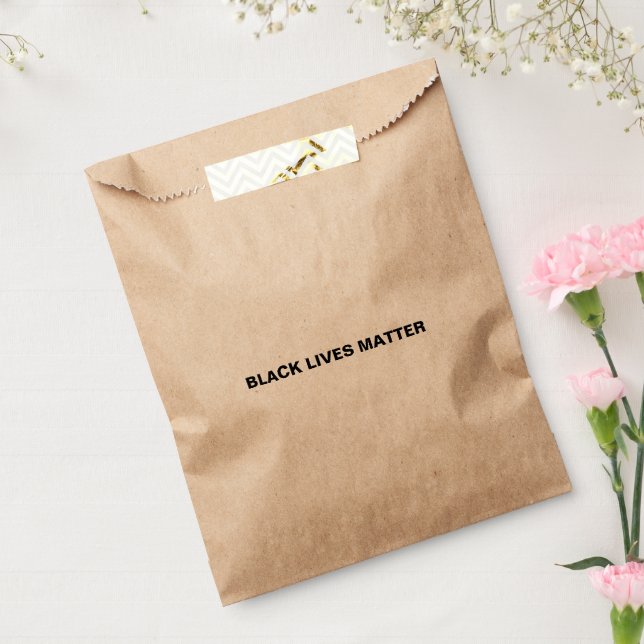 Black Lives Matter black custom text minimalist  Favour Bags (Sealed)