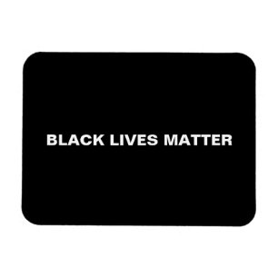 "Black lives matter" black white minimalist Magnet