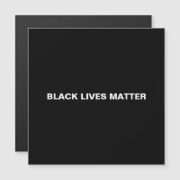 Black Lives Matter black white minimalist magnet