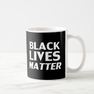 Black Lives Matter black white modern typography Coffee Mug