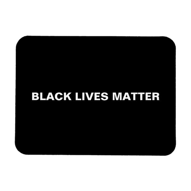 Black Lives Matter black white text minimalist Magnet (Horizontal)