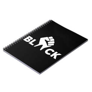 Black Lives Matter Black With Hand Notebook