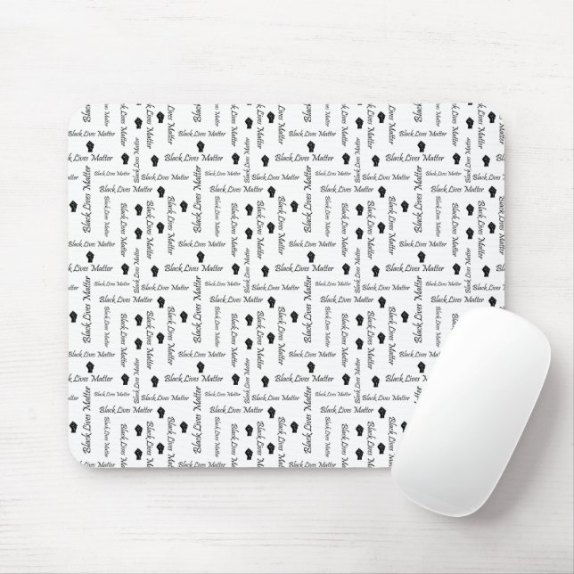 Black Lives Matter BLM African American Protest Mouse Mat (With Mouse)