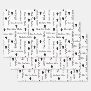Black Lives Matter BLM African American Protest Wrapping Paper Sheet