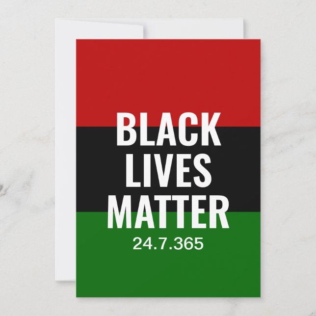 BLACK LIVES MATTER BLM BHM 24.7.365 (Front)