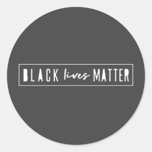 Black Lives Matter   BLM Race Equality Modern Classic Round Sticker