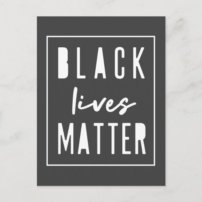 Black Lives Matter | BLM Race Equality Modern Postcard (Front)