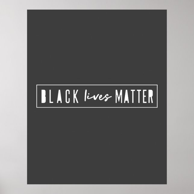 Black Lives Matter | BLM Race Equality Modern Poster (Front)
