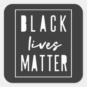 Black Lives Matter   BLM Race Equality Modern Square Sticker