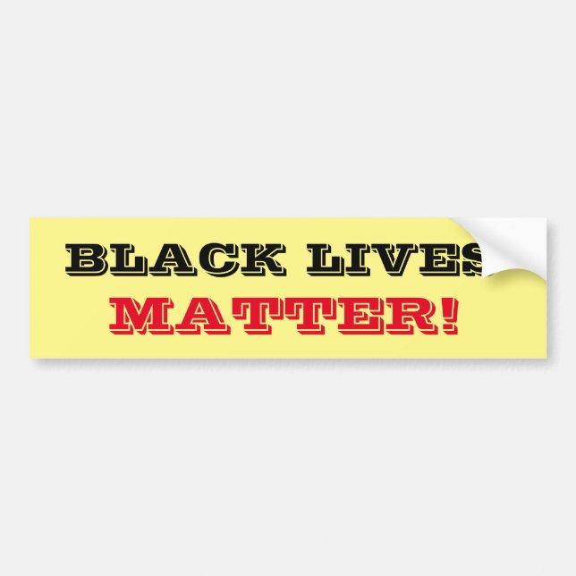 BLACK LIVES MATTER bumper sticker (Front)