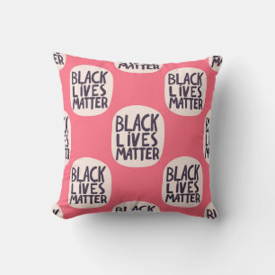 Black lives matter, calligraphic pattern cushion