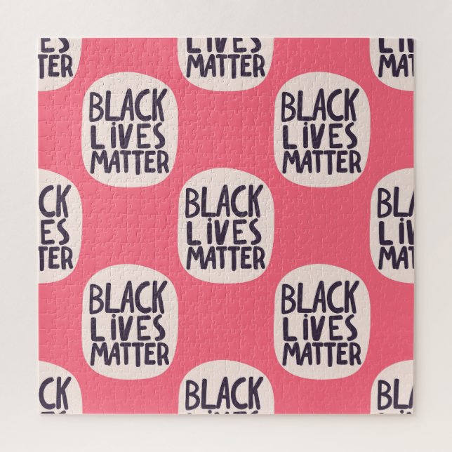 Black lives matter, calligraphic pattern jigsaw puzzle (Vertical)