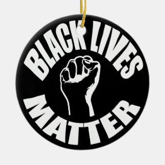 "BLACK LIVES MATTER" CERAMIC TREE DECORATION