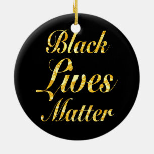 "BLACK LIVES MATTER" CERAMIC TREE DECORATION