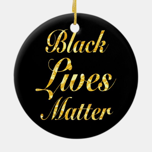 "BLACK LIVES MATTER" CERAMIC TREE DECORATION (Back)