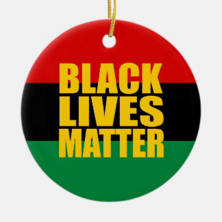 "BLACK LIVES MATTER" CERAMIC TREE DECORATION