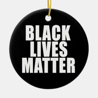 "BLACK LIVES MATTER" CERAMIC TREE DECORATION