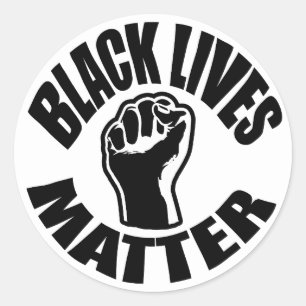 "BLACK LIVES MATTER" CLASSIC ROUND STICKER