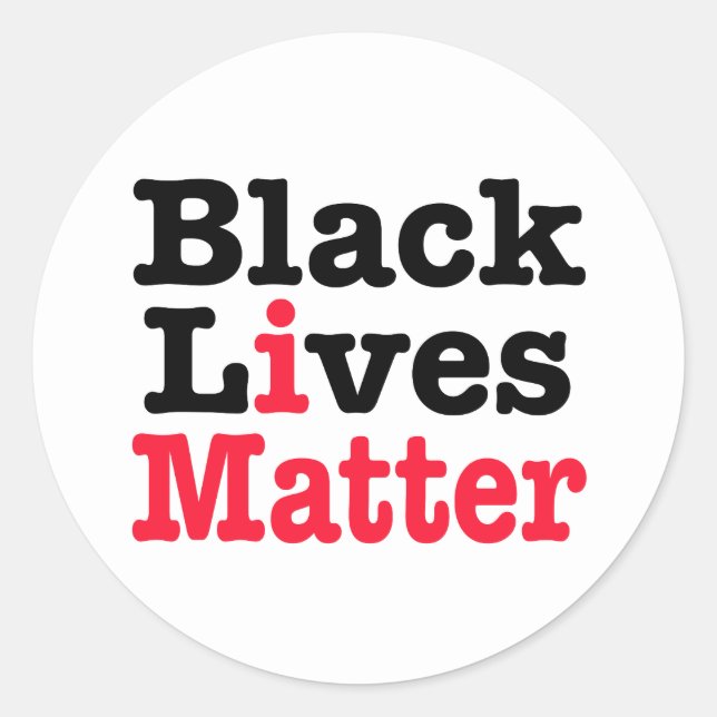 Black Lives Matter Classic Round Sticker (Front)