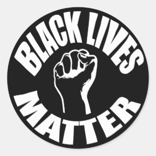 "BLACK LIVES MATTER" CLASSIC ROUND STICKER