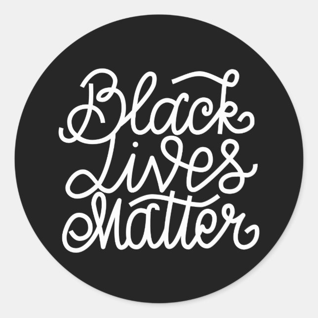 Black Lives Matter Classic Round Sticker (Front)