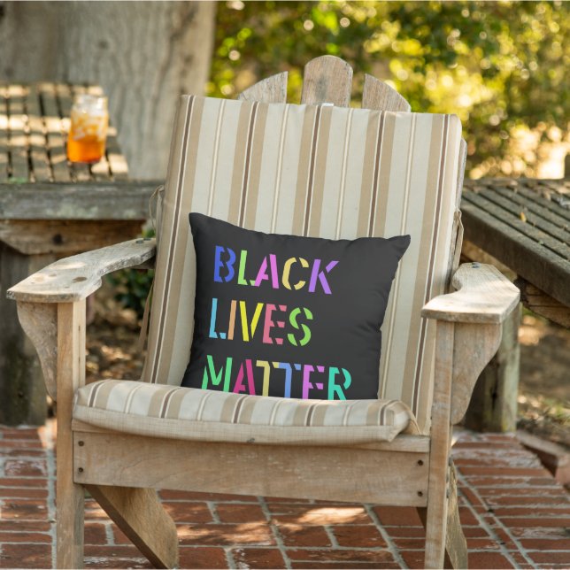 Black Lives Matter Colourful Stencil 01 Cushion (Chair)