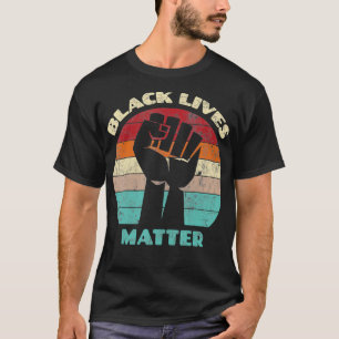 Black Lives Matter  Cool Retro Sunset Design for B T-Shirt