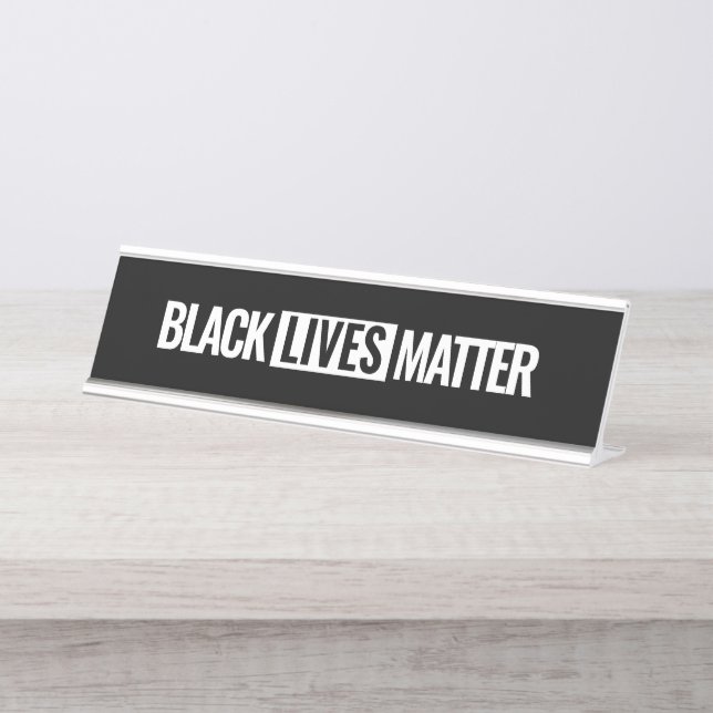 Black lives matter Custom Desk Name Plate (Front)