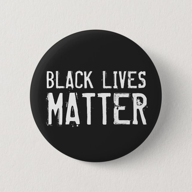 Black Lives Matter - Distressed Lettering 6 Cm Round Badge (Front)