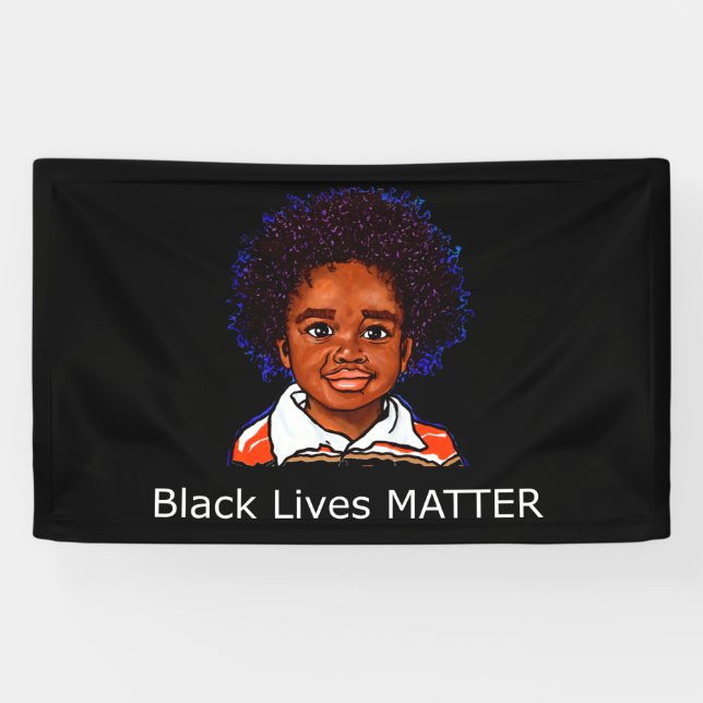 Black Lives Matter Family Child Boy Racism Son Banner (Horizontal)