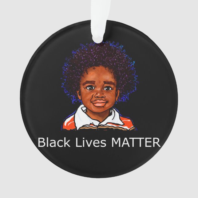 Black Lives Matter Family Child Boy Racism Son Ornament (Front)