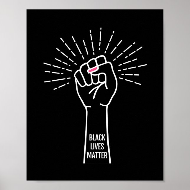 Black lives matter, female hand poster (Front)
