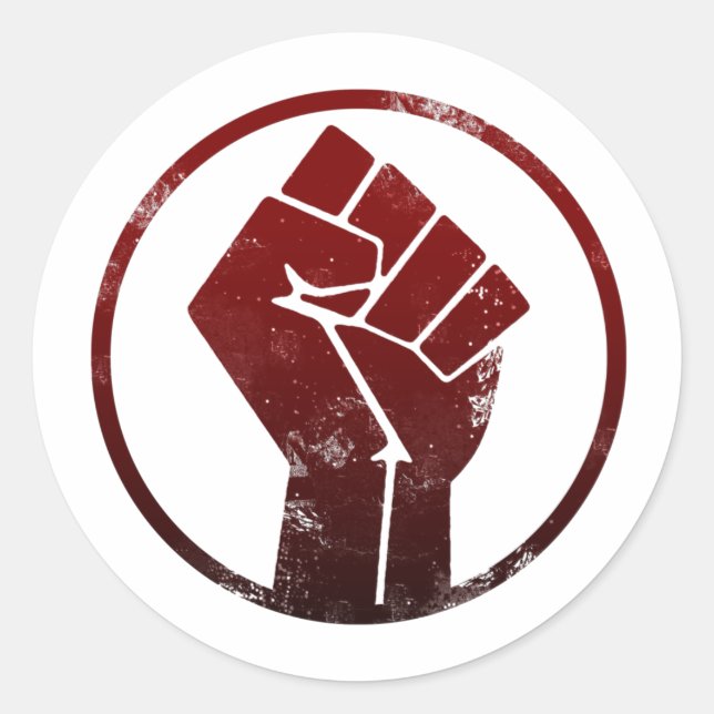 Black Lives Matter FIST 3 #BLM Classic Round Sticker (Front)