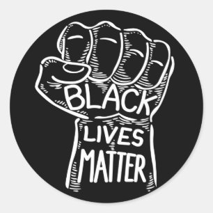 Black Lives Matter, Fist, Black Power, BHM Classic Round Sticker