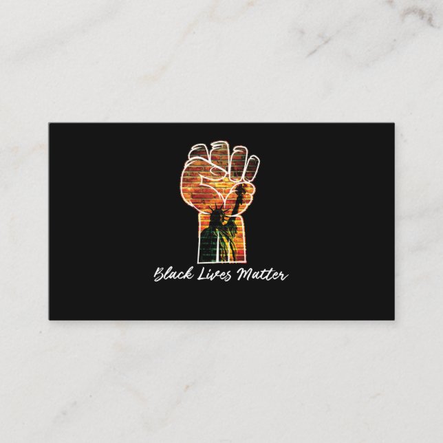 Black Lives Matter Graffiti Equality Empowered Business Card (Front)