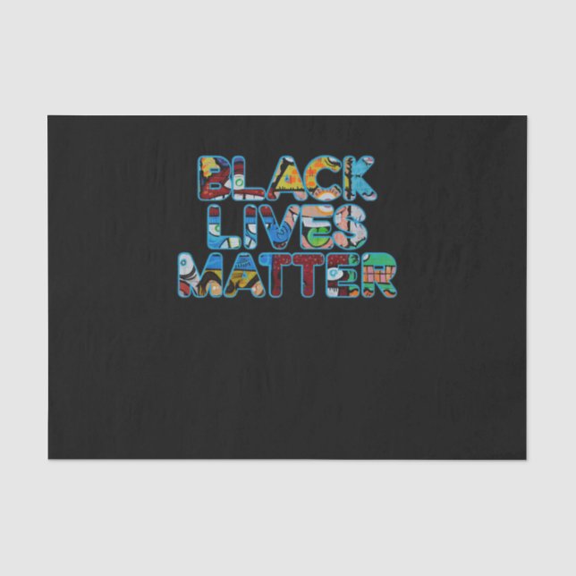 Black Lives Matter Graffiti Equality Empowered Tissue Paper (Front)