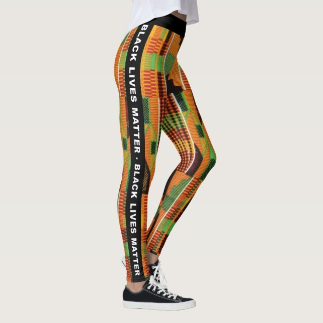 Black Lives Matter - Kente Tribal African print Leggings (Right)