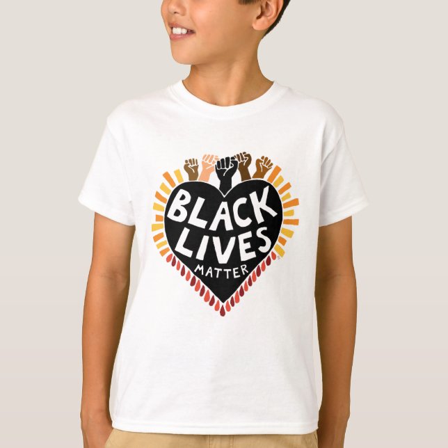 Black Lives Matter Kid's T-Shirt (light) (Front)